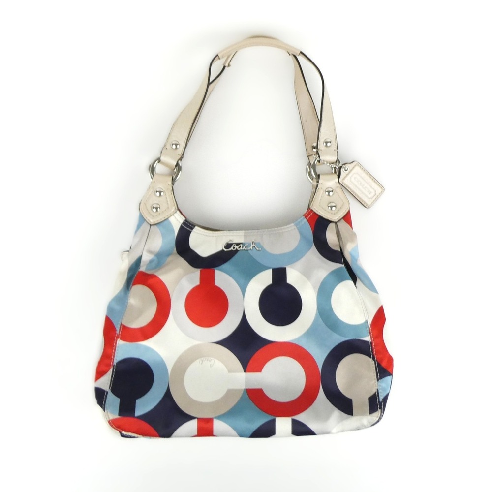 Coach Signature Op Art Hobo Shoulder Bag
